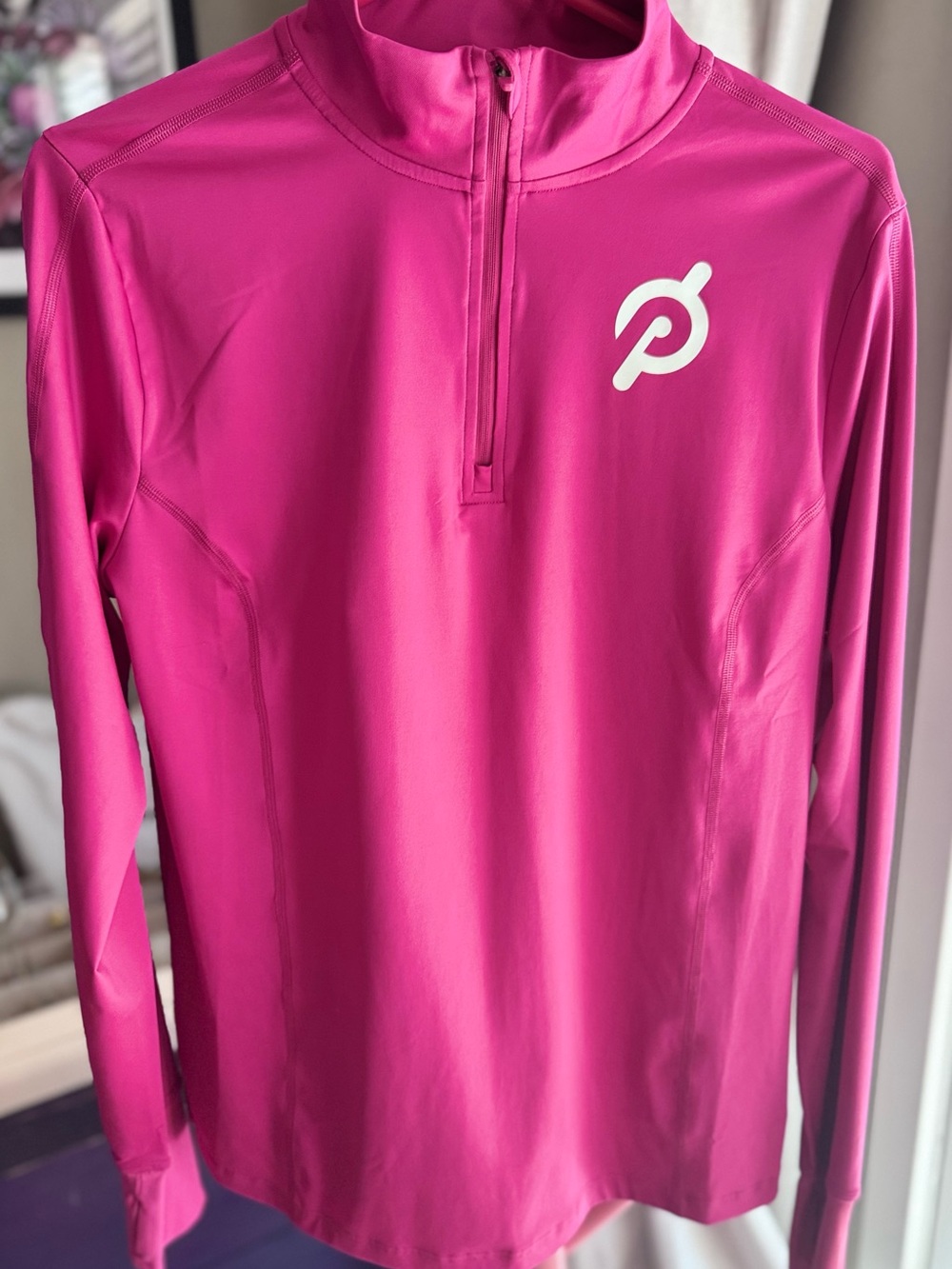 Peloton Vibrant Pink Quarter-Zip Performance Top